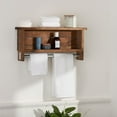 thumbnail image 3 of DRAKESTONE Towel Bar w/ Shelves - Walnut, 3 of 6