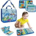 thumbnail image 2 of Toddler Busy Board with Handle Educational Sensory Activity Board Preschool Montessori Board Toy, 2 of 8