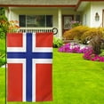 thumbnail image 2 of Norwegian Flag Double Sided Garden Flag for Indoor Outdoor Decorations 12.5 * 18 Inches Square, 2 of 7