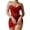 Red, variant on Women's Mesh See-Through Camisole Slip Dress Short Nightgown Lingerie Sleepwear Home Wear Romantic Swimsuit, Pink M