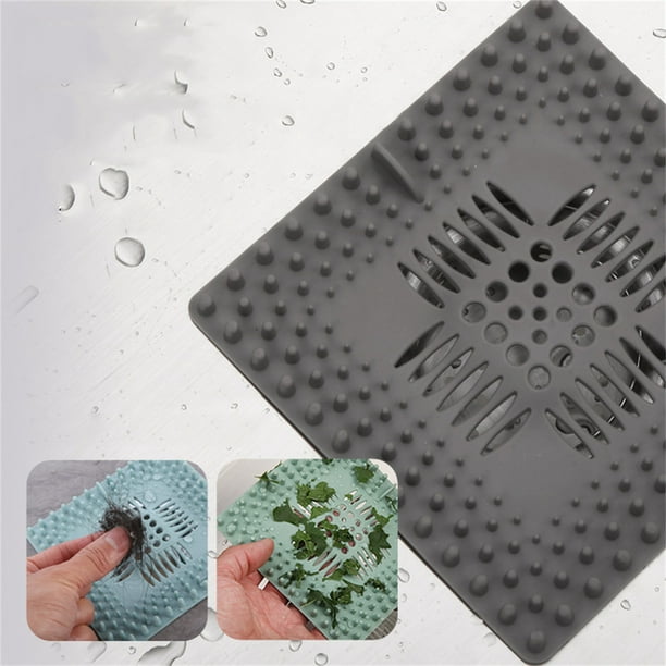 Filtro de desagüe del fregadero de la cocina | Cubierta de suelo de goma termoplástica flexible antideslizante | Colador para cabello e impurezas para tuberías de lavado de baño | Incluye 1 red