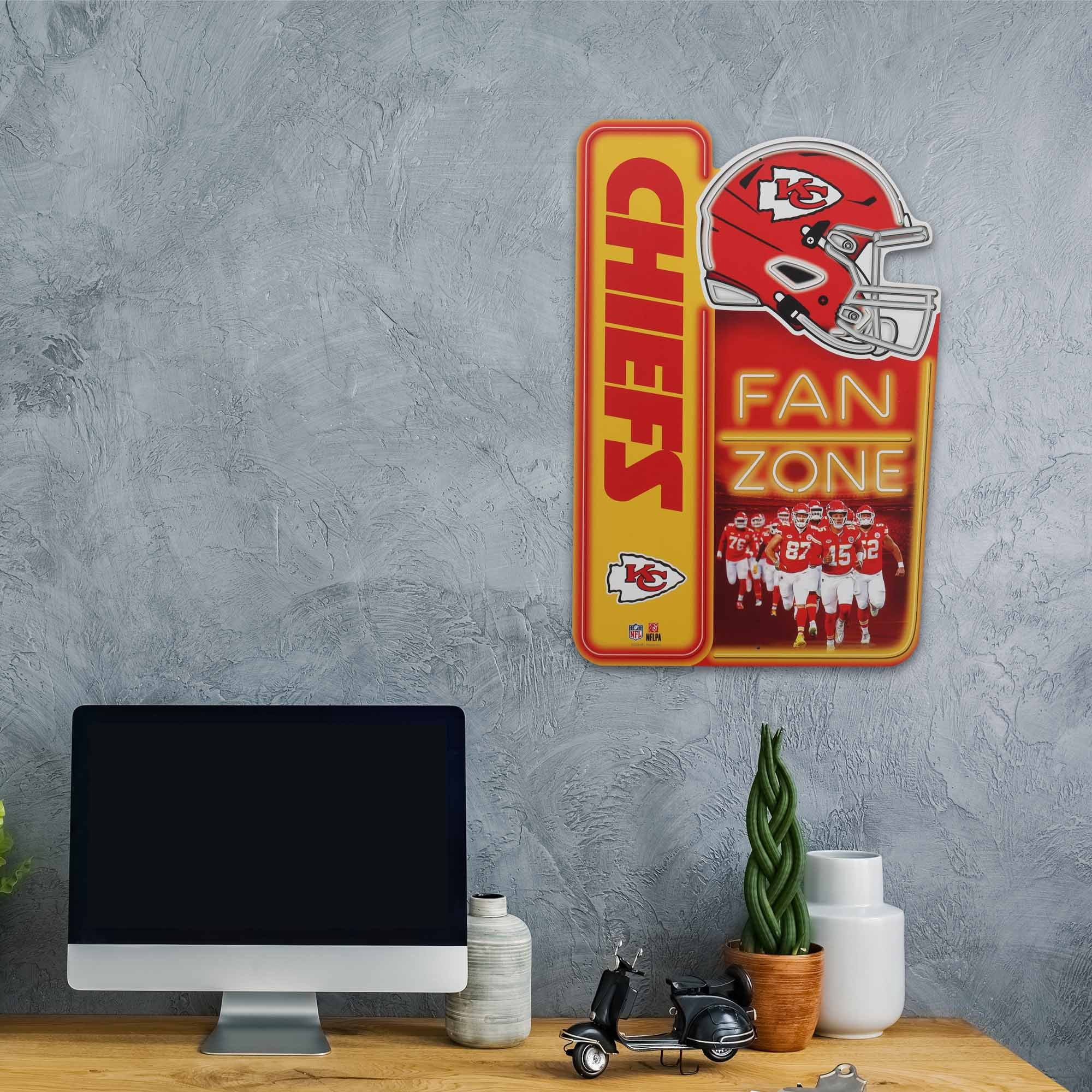 Kansas City Chiefs 13" x 19.5" Fan Zone Metal Sign