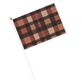 thumbnail image 3 of Handheld Flag Double-Sided Hand Waving Flag 8.2×5.5in Used For Team Activities Or Decoration In Decorative Places Rosybrown Buffalo Plaid Check Tartan Scotland_2 Ten Piece, 3 of 8