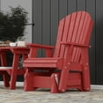 thumbnail image 3 of Wildridge Heritage Single Glider, Cardinal Red, Outdoor Weather Resistant Poly Patio Furniture, 3 of 4