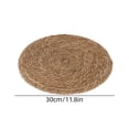 thumbnail image 3 of Dmlowu Linen Placemats Set of 2, Non Slip Heat Resistant Round Table Mats, Vintage Rustic Coffee Mat, Fall Decorations for Home Kitchen Dining Table, 3 of 7