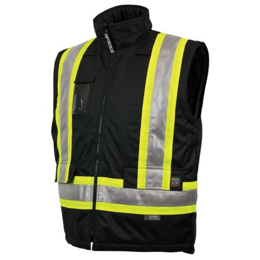 Safety Insulated 5-In-1 Parka,M,Black 