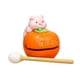 thumbnail image 3 of Estatua de pez de madera, figura china de bloque de madera para pasillo, dormitorio, chimenea Cerdo, 3 of 9
