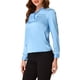 thumbnail image 4 of Blusa elegante de cuello en V con lazo de manga larga para oficina de mujeres Inspire Chic M azul claro, 4 of 6
