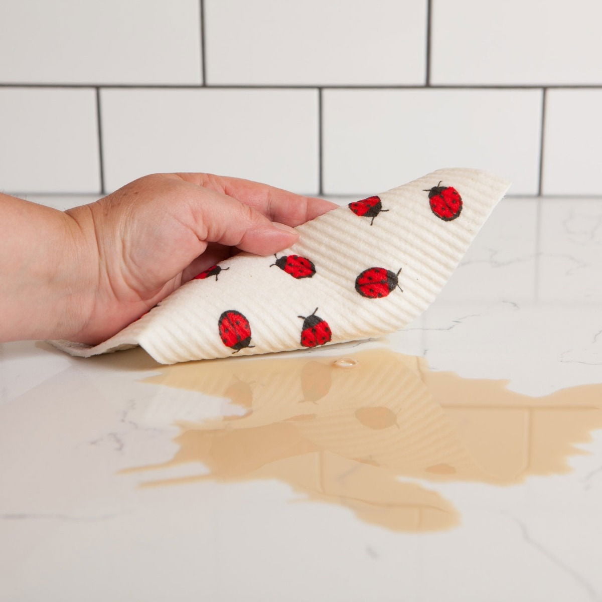 DANICA NOW DESIGNS Fly Away Ladybug Swedish Dish Cloth - Thumbnail 3