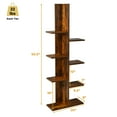 thumbnail image 4 of Costway 8-shelf Bookcase Freestanding Tree shelf Display Storage Stand Coffee, 4 of 12