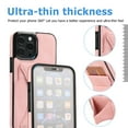 thumbnail image 4 of Dteck for Apple iPhone 11 Pro Wallet Case with Card Holder, Shockproof Slim Premium PU Leather Protective Cover Flip Back Wallet Purse Case with Card Slots & Stand, rosegold, 4 of 6