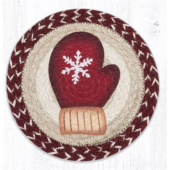 Capitol Importing 80-9-117RM 10 x 10 in. MSPR-9-117 Red Mitten Printed Round Trivet