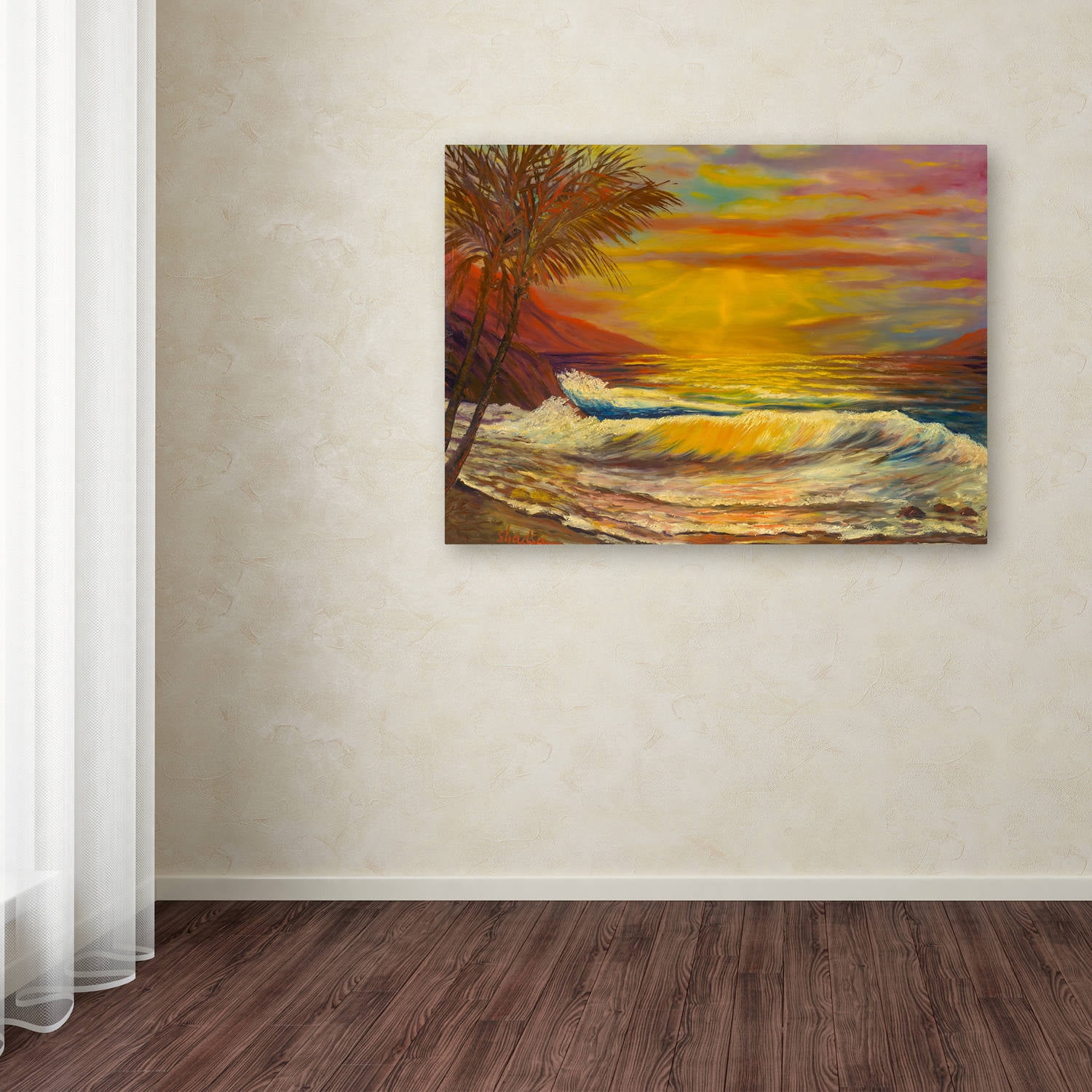 Trademark Fine Art "A Tropical Lagoon" Canvas Art by Manor Shadian