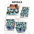 thumbnail image 6 of Gleelist Plus Size Tops For Womens Ruffled Hem Crew Neck T-Shirts Casual Flowy Blouses 3/4 Ruffle Sleeve XL-5XL, 6 of 8