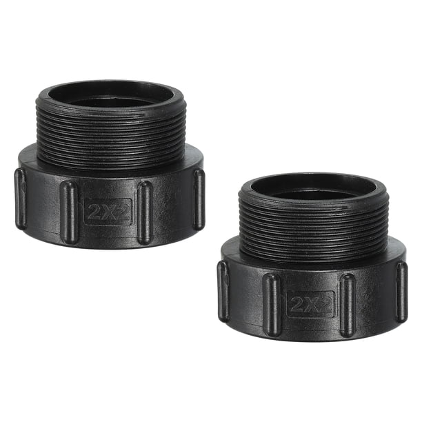 Adaptador de IBC Uxcell S60x6 con rosca gruesa, rosca macho de 2 BSP, 2 piezas para drenaje de tanque