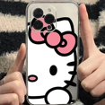 thumbnail image 1 of Cute Cartoon Hello Kitty For iPhone 13 12 Pro Max Mini 11 Pro X XR XS Max 6 6S 7 8 Plus Se2 Clear Phone Case Cover Coque LXY, 1 of 7