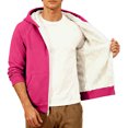 thumbnail image 6 of GrmtClth Fleece Hoodies for Men Thick Winter Sherpa Lined Zip Up Hooded Sweatshirt Fashion Warm Long Sleeve Coats Hot Pink M, 6 of 8