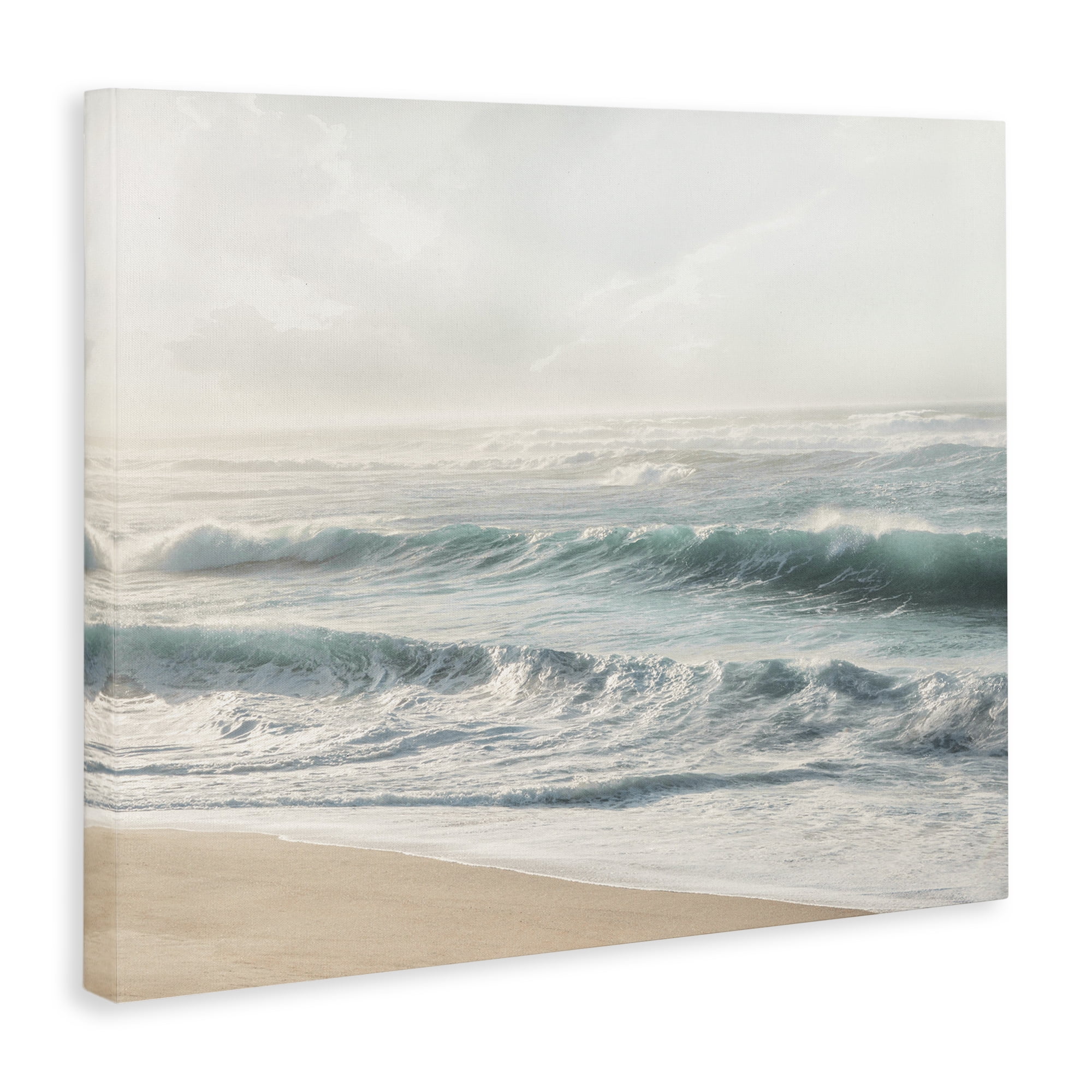 Stupell Industries Distant Beach View Landscape Photography Gallery Wrapped Canvas Art Print Wall Art, 20 x 16