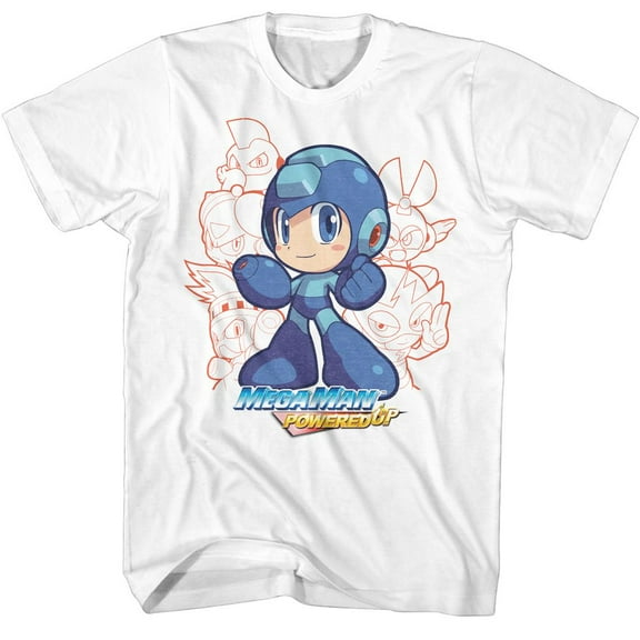 Mega Man Character Group White T-Shirt