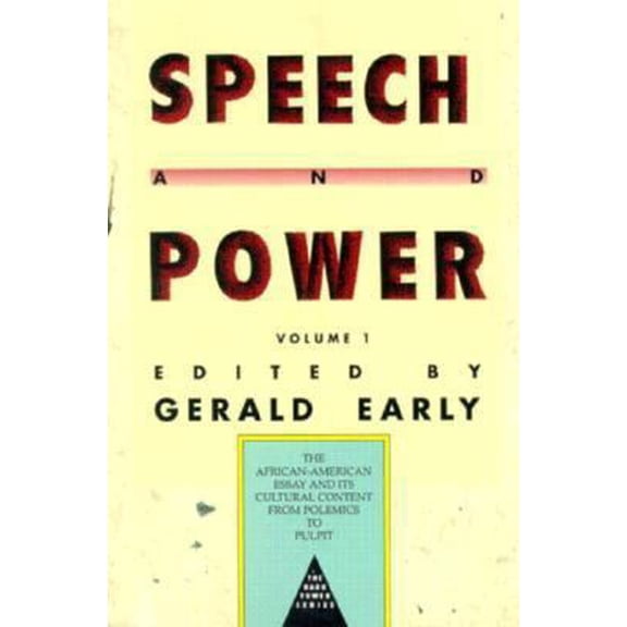 Pre-Owned Speech And Power Volume 1 (Dark Tower Series) (Paperback) 0880012641 9780880012645