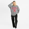 thumbnail image 3 of Women's Gameday Couture Gray Wisconsin Badgers Oversized Training Day Corded Sweatshirt, 3 of 6