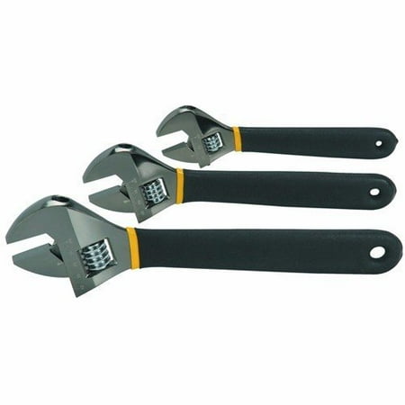 Wideskall® 3 Pieces Heat Treated Laser Marked Metric Adjustable Wrench Set (6" inch + 8" inch + 10" inch)