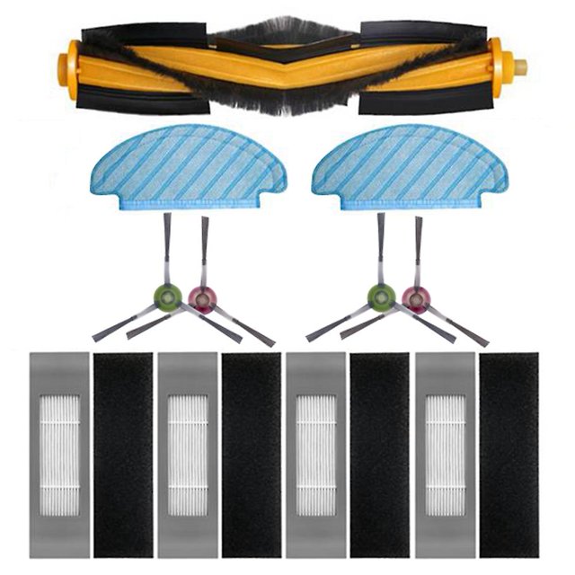 Para aspiradora Ecovacs de filtro lateral y principal cepillo mopa piezas de tela Afortunado Sencillez