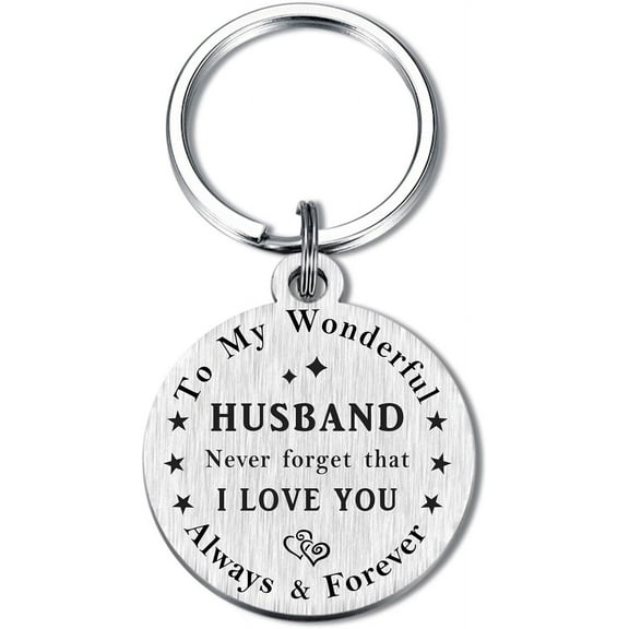 Gifts for Husband - Fathers Day Dad Gifts from Wife - Husband Keychain - Father's Day Gifts for Husband Key Chain Birthday Anniversary