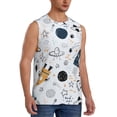 thumbnail image 2 of Disketp Cartoon Planets Sleeveless Tshirts For Men, Muscle Shirts For Men Dry Fit Tank Top-Large, 2 of 8