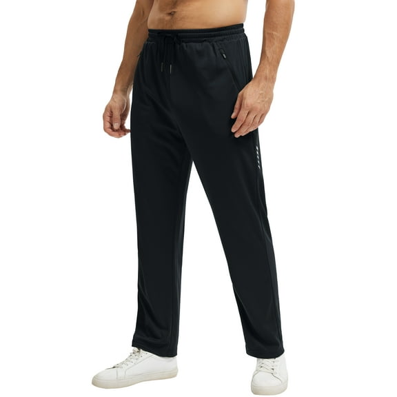 Weilanxin Men's Mesh Lightweight Sweatpants with Zipper Pockets Athletic Pants for Men Gym Pants for Workout,Jogging,Running