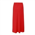 thumbnail image 5 of Red Skirts for Women Spring Summer Skirts Satin Skirt High Waisted Maxi Cocktail Party Wedding A Line Long Skirts Maxi Skirt, 5 of 5