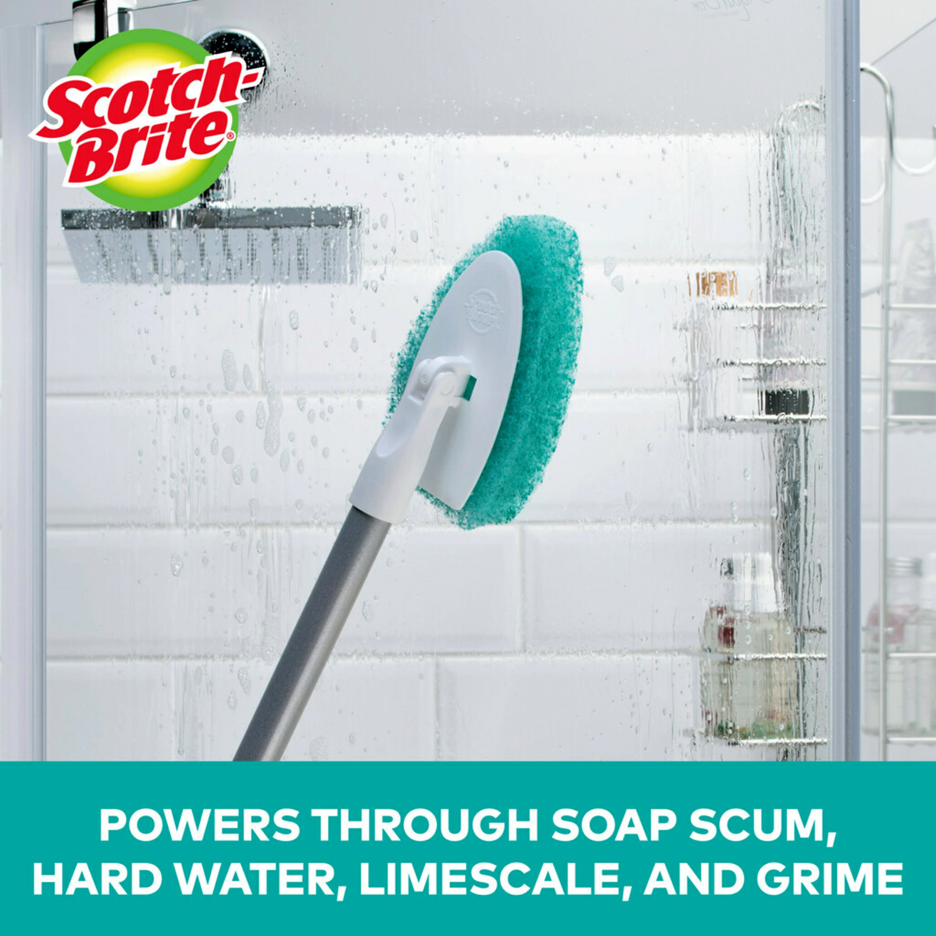 Scotch-Brite Shower and Tub Non-Scratch Scrubber w/ Extendable Handle - image 3 of 16