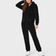 thumbnail image 2 of Gibobby Mono Corto Informal Pijama de manga larga de lana artificial para mujer Casual Color sólido Cremallera Suelto con capucha Mono Pijama Casual Invierno Cálido Rompe Lind(Negro， S), 2 of 5