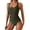 Army Green Black, variant on Women's Mesh One Piece Swimsuit Tummy Control Sexy Bathing Suit Push Up Swim Suit Slimming Swimwear Black