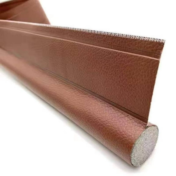 AUQ Draft Stopper Efficient Draft Door Sweeps Soundproof Door Sweep Crack Blocker Brown