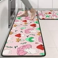 thumbnail image 2 of Kitchen Rugs Sets Of 2,Pink Mushroom Cartoon Light Pattern Anti Fatigue Kitchen Mat Rugs Non Slip Washable,Decorative Kitchen Floor Mats for Kitchen,Sink,Laundry,17"x47"+17"x47", 2 of 5