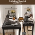 thumbnail image 3 of Ktaxon Modern 31.5" Narrow Console Sofa Table with 1 Charging, Long Couch Table Metal Frame with 4.9ft Extension Cord, Black, 3 of 8