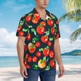 thumbnail image 5 of Bixox Men's Hawaiian Shirts Men's Tomatoes Print Short-Sleeve Shirt-Small, 5 of 8