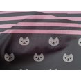 thumbnail image 4 of oneOone Tissu Popeline de Coton Rayé & Imprimé Visage de Chat par Yard 56 Pouces de Large, 4 of 4