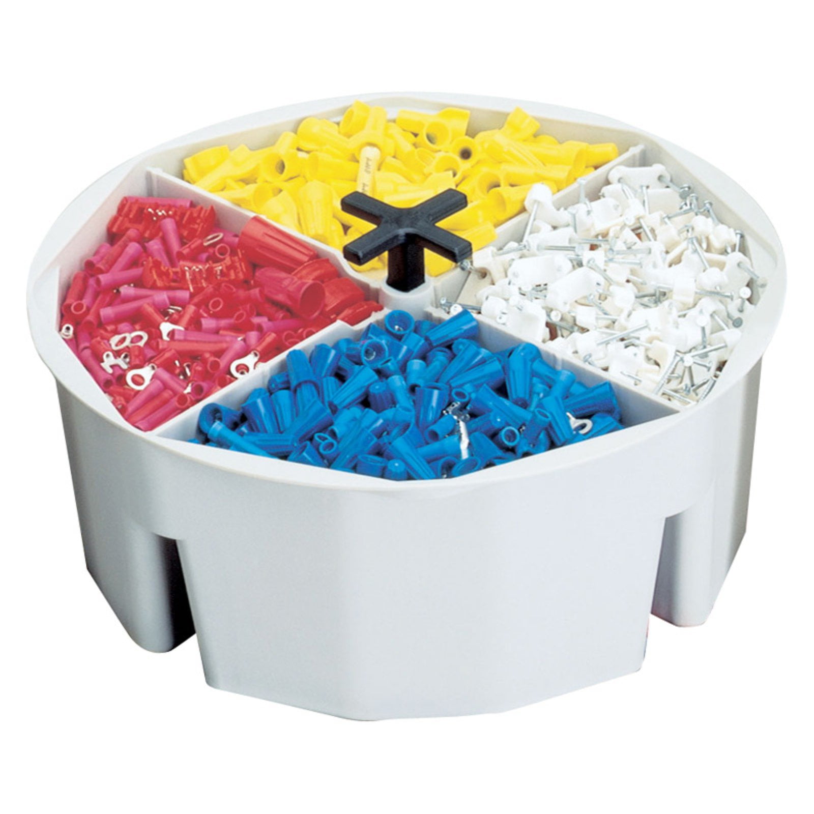 Clc , Full Round Bucket Tray, Stackable, Plastic, White, 1152