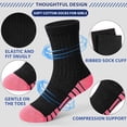 thumbnail image 6 of 12 Pairs Girls Crew Socks, Kids Athletic Socks for Toddler Girls (1-14 Years) Calf Cotton Sock School Running Sports, 6 of 7
