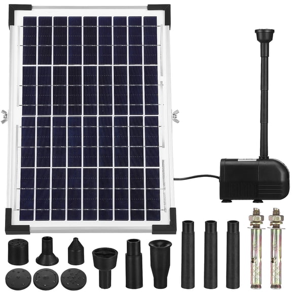 UPOUART Solar Fountain Pump Black Solar Pump for Outdoor Pond Water Features and Garden Decor