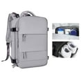 thumbnail image 4 of Laptop Backpack Knapsacks Separate Shoe Compartment Lightweight Rucksack Daypack Gray, 4 of 9