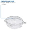 thumbnail image 4 of ClearSeal Hinged-Lid Plastic Containers, 5.8 x 6 x 3, Clear, Plastic, 125/Pack, 4 Packs/Carton, 4 of 8