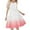 Pink, variant on QNANSPI Girls Summer Casual Dresses, Tiered Twirl Sundress for Girls, Big Girls Summer Gradient Color Bohemian Strap Sleeveless Layered Twirl Dress Casual Vacation Dress