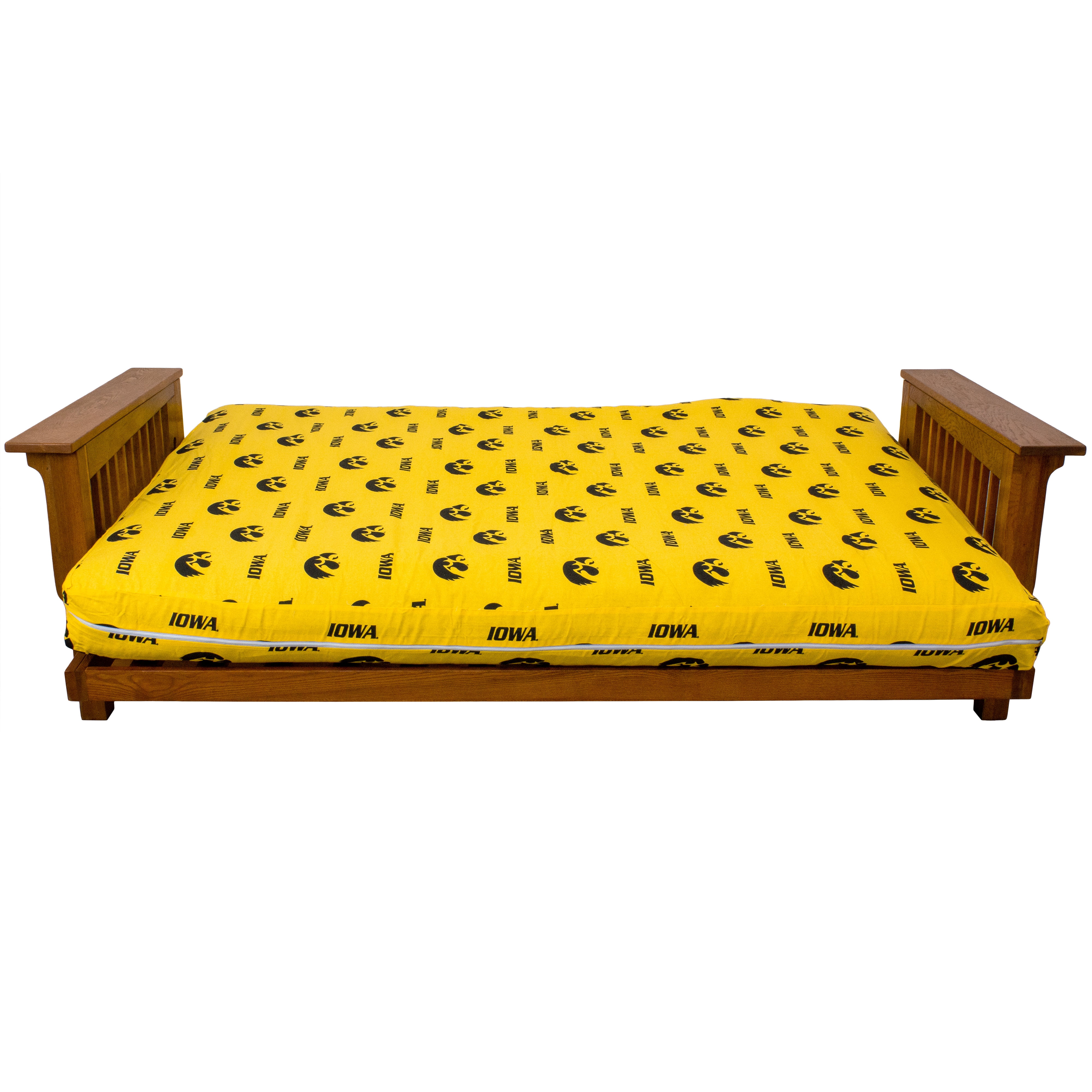 Iowa Hawkeyes Futon Cover - Full size fits 6 and 8 inch mats