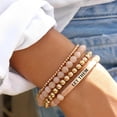 thumbnail image 3 of Let Them Bead Lettering Bracelet, Self Worth Motivational Stainless Steel Engraving Tube Bracelets Inspirational Chain Crystal Energy Friendship Bracelet Jewelry for Women, 3 of 6