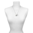 thumbnail image 2 of Delight Jewelry Silvertone Shalom with Dove She is Clothed in Stength and Dignity Charm Necklace, 20"+3", 2 of 4