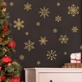 thumbnail image 5 of Winter Snowflakes Christmas Decals and Decor Vinyl Lettering Decal Stickers Self Adhesive - Large Set- Qty 22 - Sizes Range from 3"-9" - Color: Metallic Gold, 5 of 7