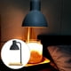 thumbnail image 3 of Lámpara calentadora eléctrica con luz derretiente para oficina perfumada Negro, 3 of 9